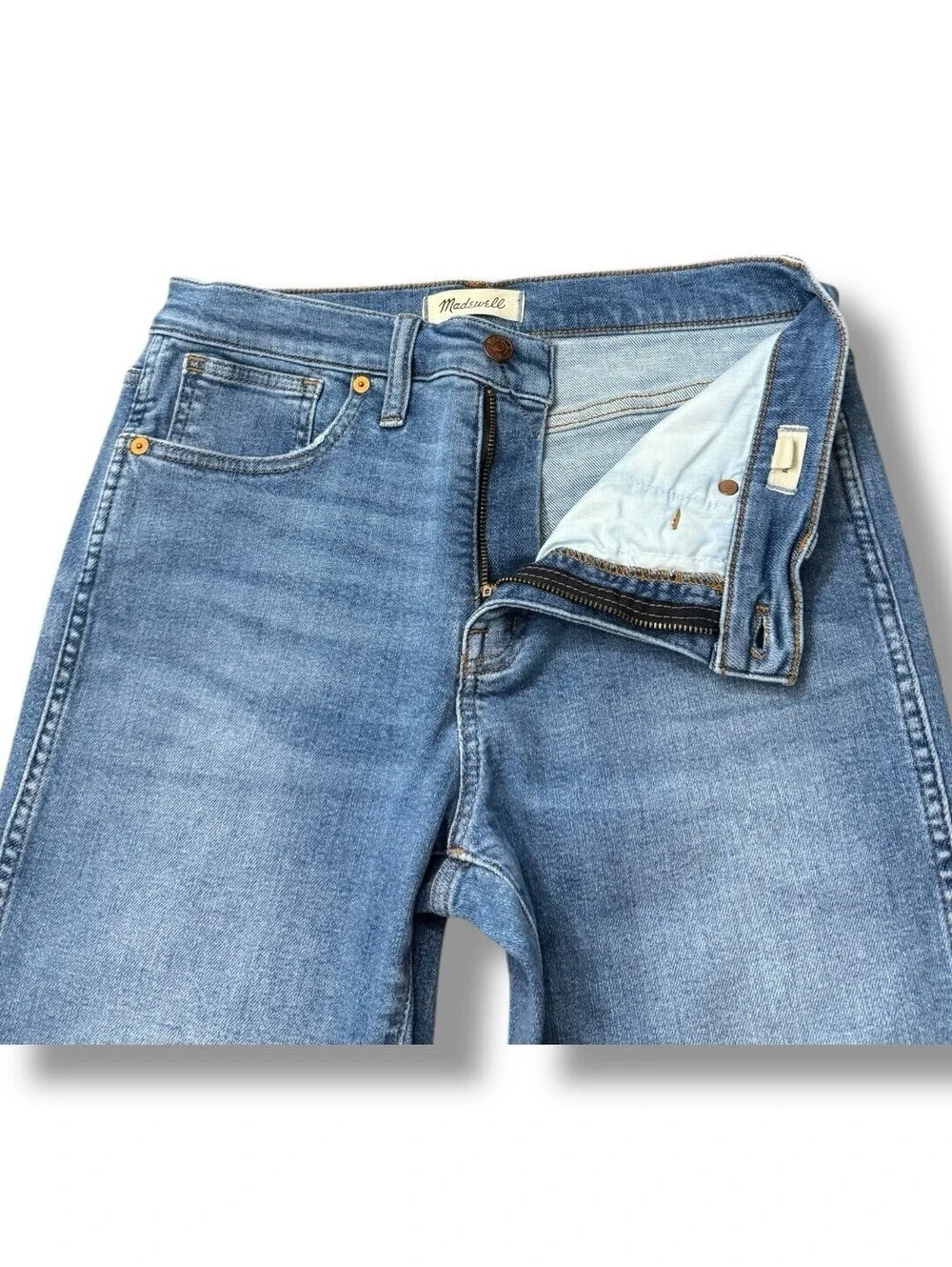 Madewell Stovepipe Jeans Blue Denim Stretch Medium Wash Casual Women’s Size 28P